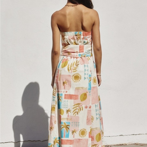 Brand new with tags. Dress Forum Strapless Palm Print Dress. Size M - Picture 4 of 5